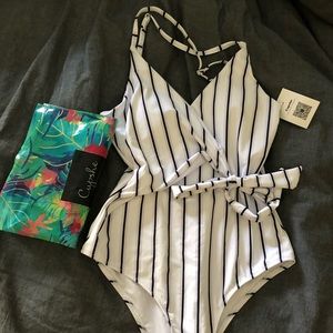 Brand New Striped Cupshe One Piece Bathing Suit